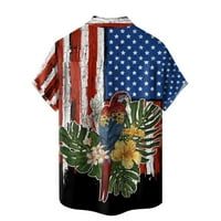 USA zastava 4. jula Muška košulja majica s majicom s kratkim rukavima TOP Dnevna nezavisnost Flag Green
