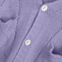 Džemper jakna za žene pletene pune boje maxi-duljine modni kardigan dugih rukava Comfort Weath Coats