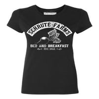 & B Schrute Farms Repus Noćenje s doručkom Smešno Ženska majica, H. Siva