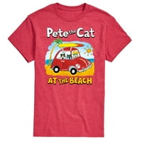 Pete mačka - na plaži - Muška grafička majica kratkih rukava