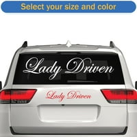 Lady pogonjena naljepnica naljepnica Die Cut - samoljepljivi vinil - Vremenska zaštitna - izrađena u SAD-u - Mnogo boja i veličina - JDM Dnevno Drift Driver