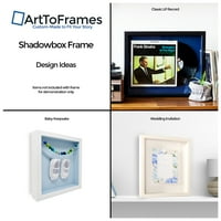 Arttoframes Shadow Bo okvir za slike, sa satenskim bijelim širokim sjenaškim okvirom i ponoćnom plavom