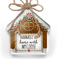 Ornament je tiskao jednu stranu Namast'ay kući sa mojom guzom Jednostavne izreke Božić Neonblond
