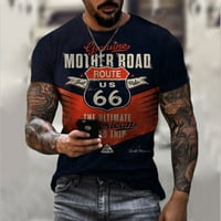 3D ruta tiskane vintage mashirts za muškarce Retro The Mother Road Trase potpisuje grafičku košulju