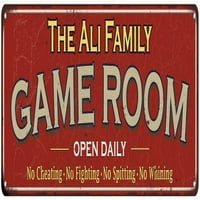 The Ali Family Red Game Room Metal znak 106180038015