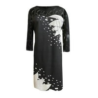 Huachen Fashion Womens tiskani čipke patchwork plus veličine ženske haljine HIP haljina