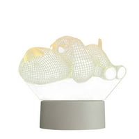 Dengmore 3D USB akrilna noćna lampica LED stol stol spavaća soba ukras poklon topla bijela svjetiljka