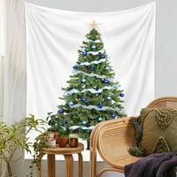 Fridja 4,9x4,3ft Božićne zidne tapiserije za božićno drvce tapiserija zeleno drvo ukrasni zid viseći