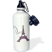 Ljubičasta gel efekt Jedna dimenzionalna Eiffelov toranj sa riječju Pariz oz sportske boce za vodu WB-211115-1