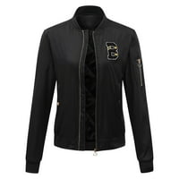 SNGXGN ženska jakna jakna s džepovima Ženske jakne, crna, veličina XL