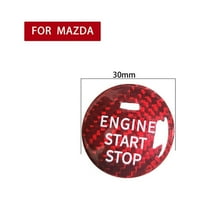 Lierteer Carbon Fiber Crveni naljepnica za zaustavljanje motora za zaustavljanje poklopca za Mazdu CX-
