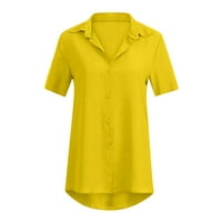 Aueooeo Womens Ljetni vrhovi, ženski kratki rukav na majici Ležerne prilike ljetne bluze vrhovi prevelikih