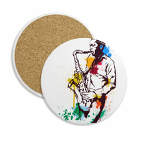 Vodenicolor Street Man Rock Music Slikanje Coaster Cup šolje za zaštitu stola upijajući kamen