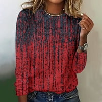 Olyvenn ponude Žene TUNIC T-majice Krvava pruga pulover dnevno udobne labave casual majice Trendy Winter