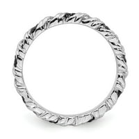 Sterling srebrne izraze na izrazu crno-bijele boje dijamantske prstene: 5; za odrasle i tinejdžere;