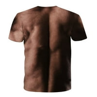 Giligiliso Muška majica Clearence 3D Mišićni muškarac Ispis modne fitness okrugli vrat Majica kratkih