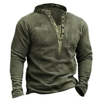 Hoodies za muškarce Muške modne jednostavne čvrste džep kardigan Dugme džemper jakna od čvrstog duksera