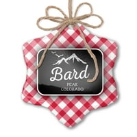 Ornament tiskani jedno obostrani planinski tabnica Bard Peak - Colorado Christmas Neonblond