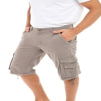 Muški klasični fit ravni prednji pamuk Twill Teretne kratke hlače