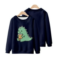 Košulja za muškarce Ležerne modne džemper sa okruglim vratom Dinosaur 3D print pulover dugih rukava