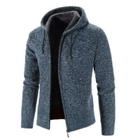 Outfmvch džemperi za muškarce zimski dugih rukava plus baršunasto s kapuljačom sa kapuljačom Kardiganska