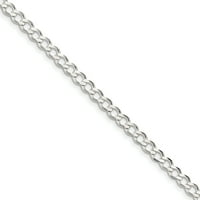 Prekrasan sirlijski srebrni polirani ravni lanac