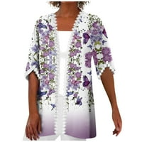 Amousa Ljetni vrhovi Ženska majica Bluza Outerwear Print polovina rukav ležerne prilike za odmor Basic