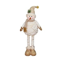 Žljubana božićna lutka uvlačiva životna svečana ugodna za dodir ukrasnog tkanine dekor snjegovića igračka