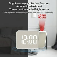 Projekcijski budilnik za spavaću sobu, LED digitalna projekcija sa satom na stropnom zidu, sigurnosno