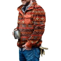 Yinmgmhj Hoodies za muškarce Muški zimski kaput pulover duksev jakne ovratnik navratnik topli džemper