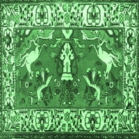 Ahgly Company Zatvoreni pravokutnik smaragd zelene tradicionalne prostirke, 4 '6 '