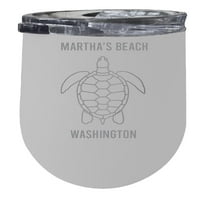 Martha's Beach Washington oz bijelog lasera Izolirana vina od nehrđajućeg čelika