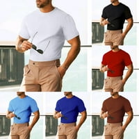 Muška ljetna o-vrat mišića majica kratkih rukava casual pune majice bluza