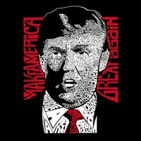 Majica za reč pop umetnosti dječaka - Trump - napravi Ameriku