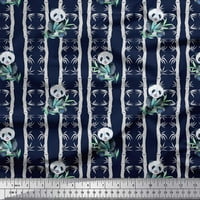 Soimoi Green Modal Satin tkanina bambusova panda džungla Ispis tkanina sa dvorištem širom
