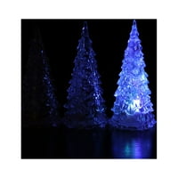 Hemoton LED šareno svjetlo Up božićno drvce akrilni ukras Božićno svjetlo za kućnu zabavu
