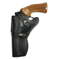 Barsony lijeva ruka crta crne kože zapadnu veličinu futrola Colt Ruger S & W za revolver 6