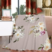 Ćebe, bacanje pokrivača mekane flanel deke Queen veličine, ugodan biljni cvijet kućne esencijane izdržljivi