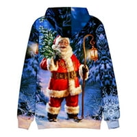 Božićni unisni lijepi ispisani džemper s kapuljačom Print muške žene odjeća za muškarce žene