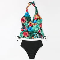 Kupaći kostimi Bluouson Tankini labavi fit cvjetni tiskani dvije ljetne plaže kupalište odijelo bikini