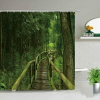 Šumski pejzažni kupatilo za zavjese 3D prirodni krajolik Slap tiskanje tuš za zavjese, vodootporna krpa kućna dekor