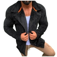 Muška jakna Zimska casual plišana čvrsto isključina ovratnik dugih rukava s kapuljačom s dugim rukavima