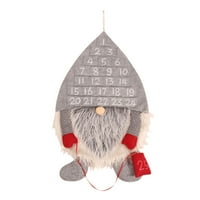 Božićni švedski Gnome Design Advent Calendar Viseći božićni sivi šešir Švedski Santa Odbrojavanje kalendara za Božić Decora