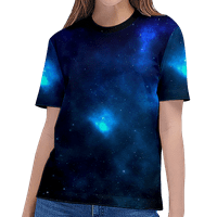 3D zvjezdica Print Women majica s kratkim rukavima O-izrez na ulici Ležerne prilike za prevelike vrhove