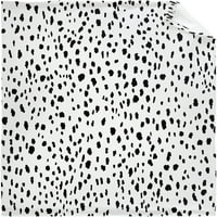 Drvo crno-bijelo životinje Ispis Dalmatinska tačka tačkice Flece Flannel Lagane pokrivače plišane posteljine