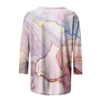 Ženske tuničke vrhove rukav ženski modni tiskani majica rukava bluza Crewneck casual odjeća