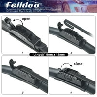 Feildoo 22 + 20 oštrice brisača vjetrobranskog stakla Fit za Ford Contour + Premium hibridna zamjena