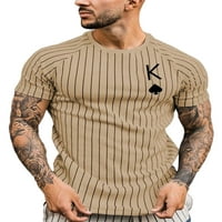 Paille muškarci Ljetne casual posade izrez majice trak pulover vrhova velikih i visokih kratkih rukava komforna stilska majica