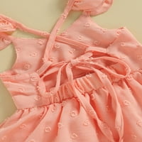 Novorođena dječja djevojka Romper haljina muta rukave s rukavima, puna suknja Playcuit Princess Sundress