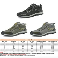 Tenmi Muns Trekking cipele Udobne cipele za planinarenje Neklizajuće tenisice čipke tople čizme koje hodaju atletski prozračni crni 6